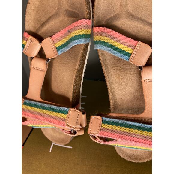 Girls Sandals Sz 13 Lot of TWO Jelly Fisherman & Rainbow ~ Cat & Jack Old Navy - Picture 4 of 9